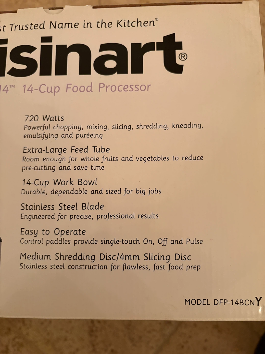 NEW Cuisinart 14 Cup Food Processor - photo 2