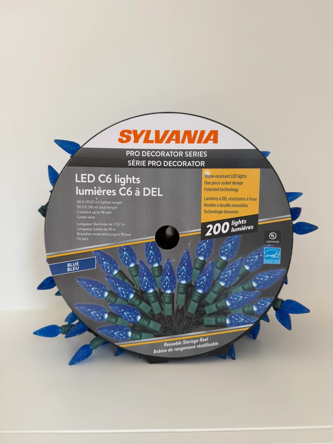 Sylvania LED C6 Blue Lights, 200 Count - photo 2