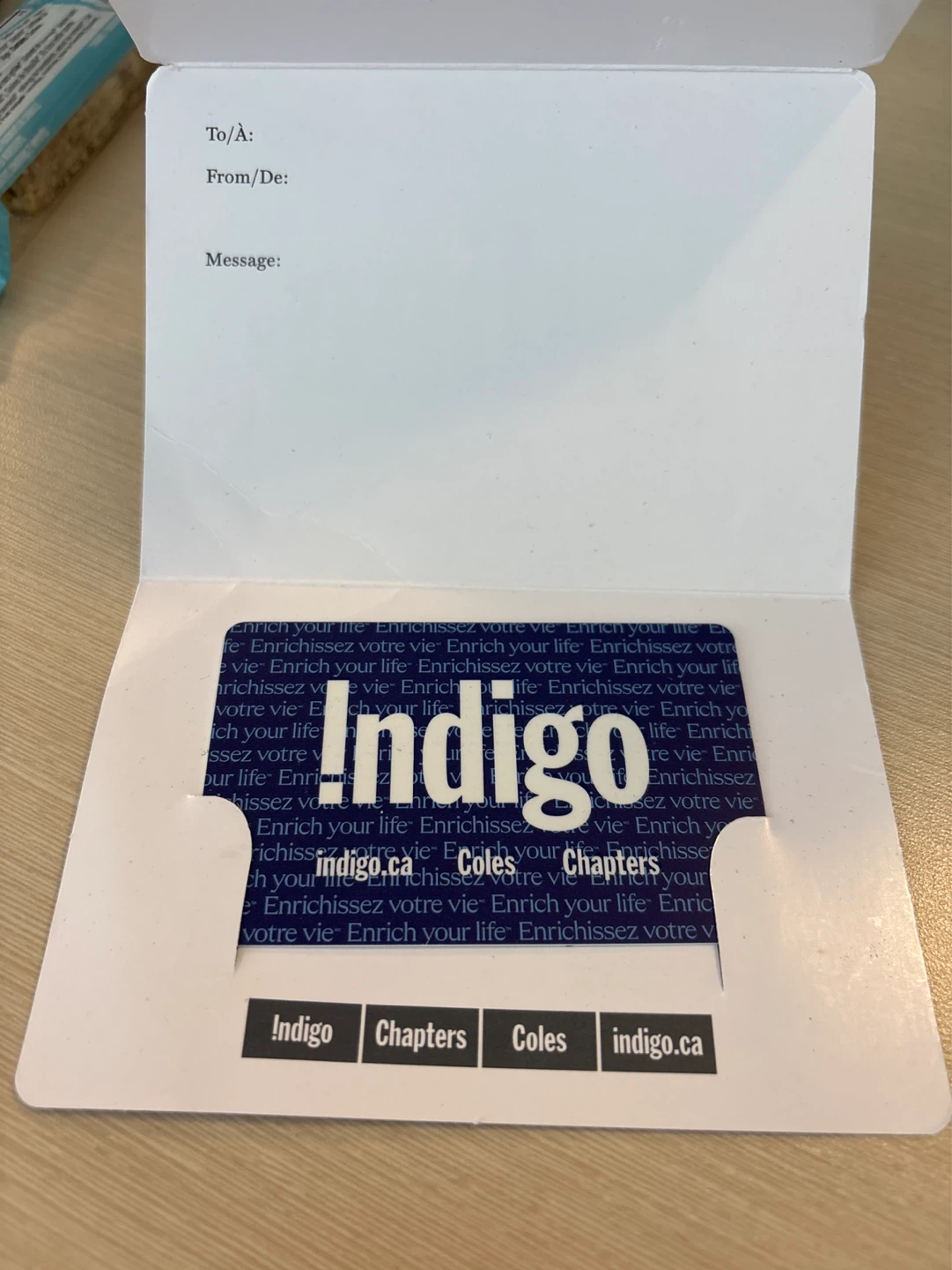 Indigo Gift Card - $50