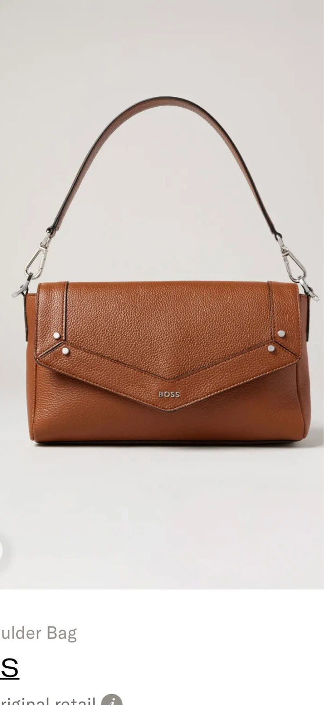 BOSS Leather Shoulder Bag - Brown - photo 3