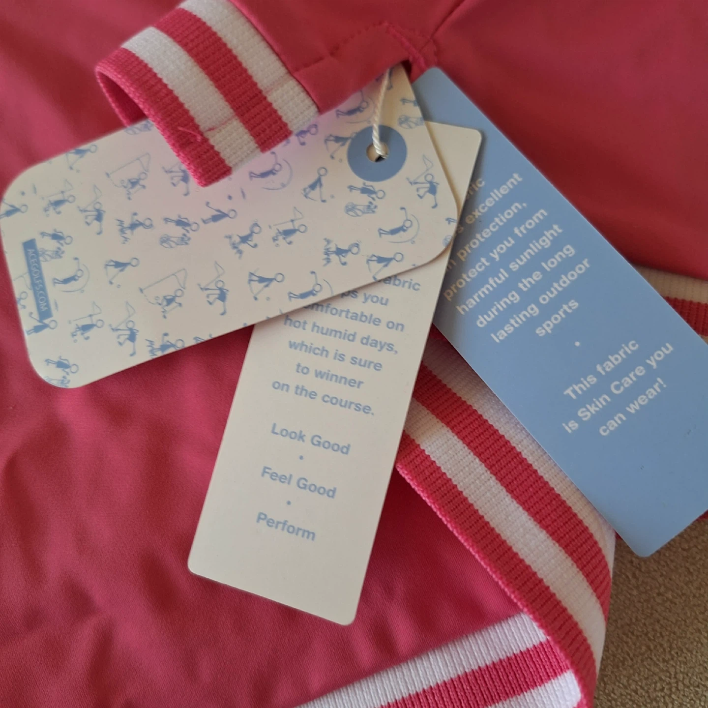 AceGolfs Pink Polo Shirt - Size L - photo 2