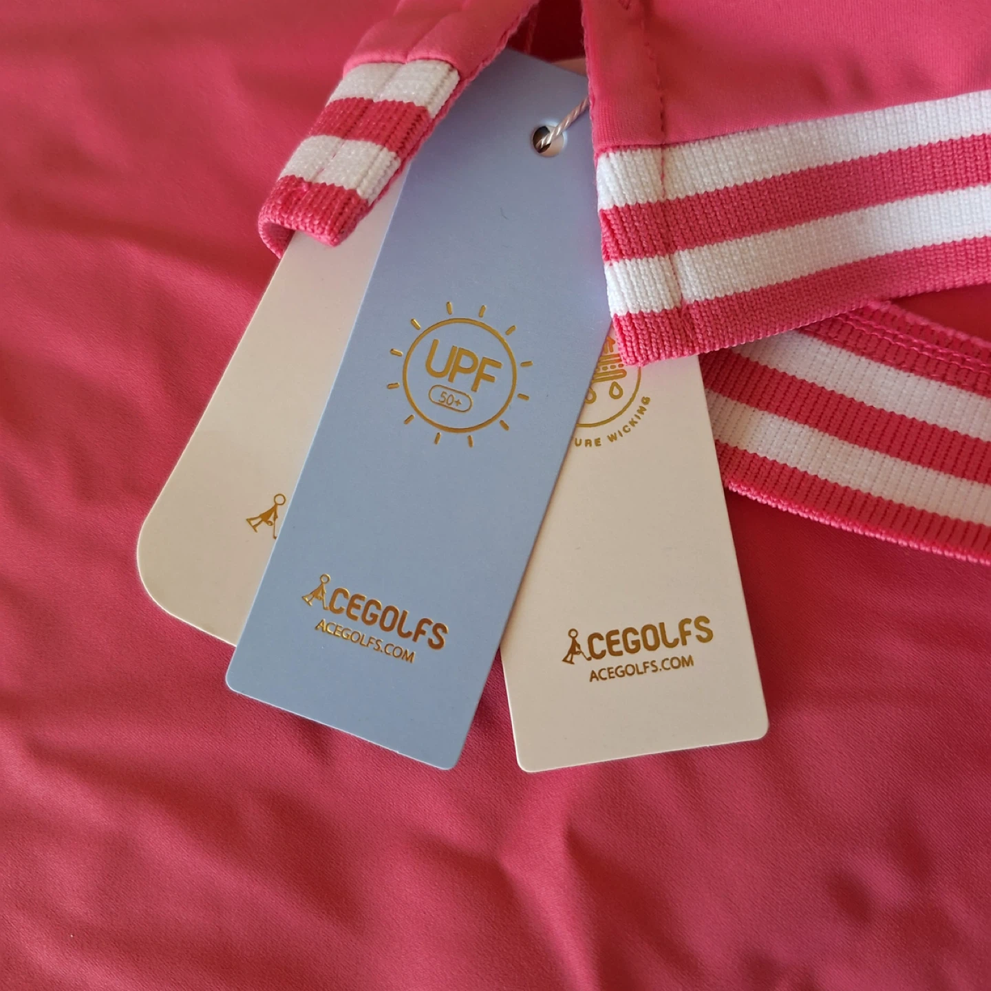 AceGolfs Pink Polo Shirt - Size L - photo 3