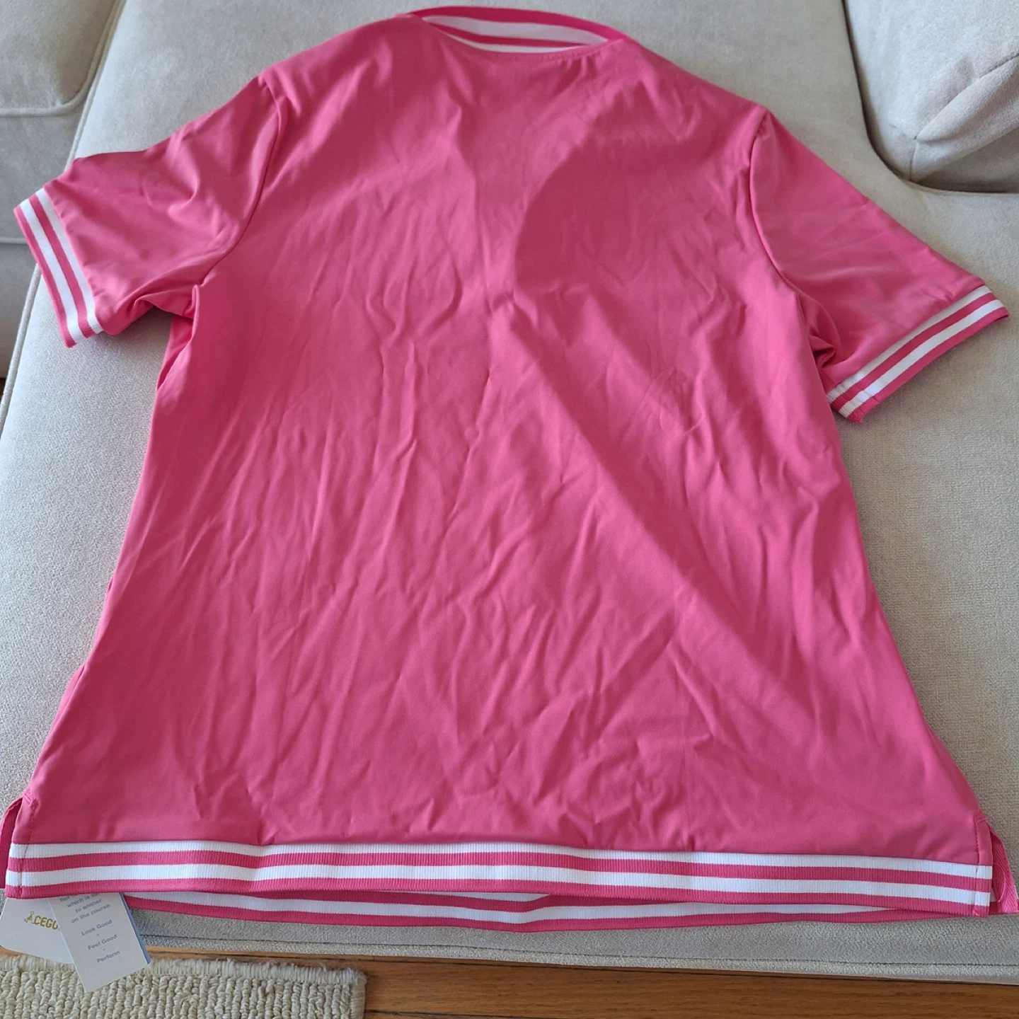 AceGolfs Pink Polo Shirt - Size L