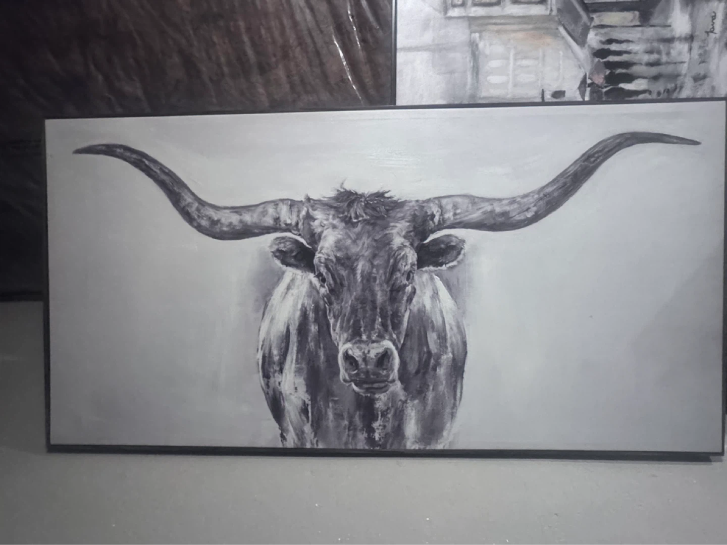 Longhorn Bull Canvas Wall Art