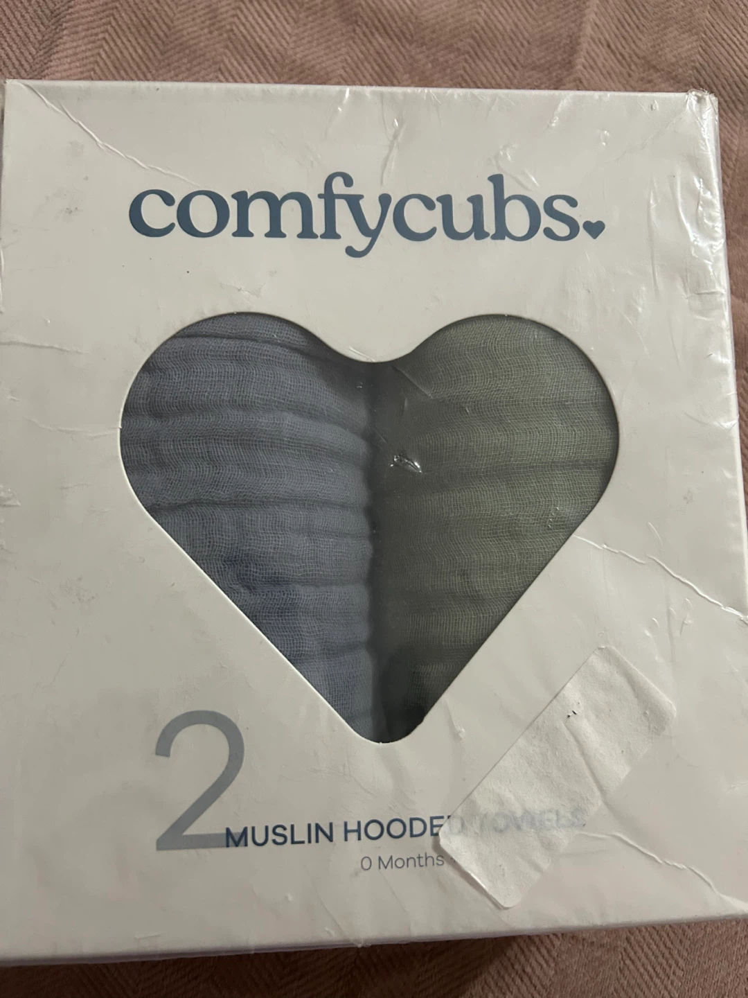 New-Comfycubs 2-Pack Blue Muslin Hooded 💯 % Cotton Towels - photo 4
