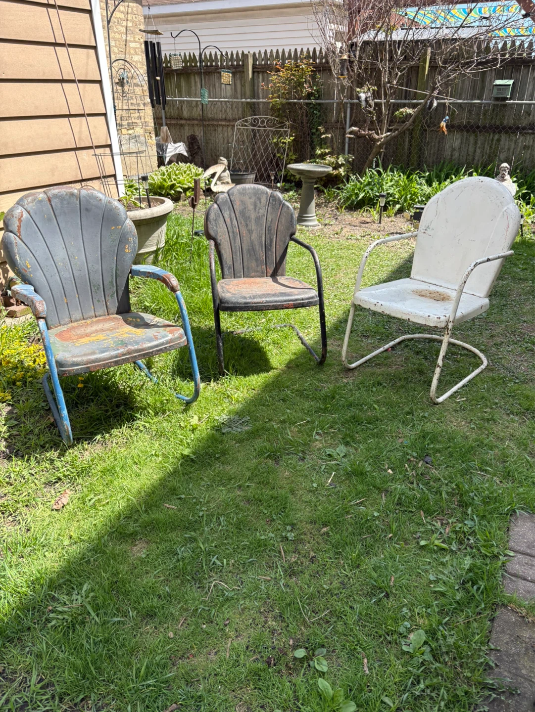 Vintage Metal Patio Chair - 3