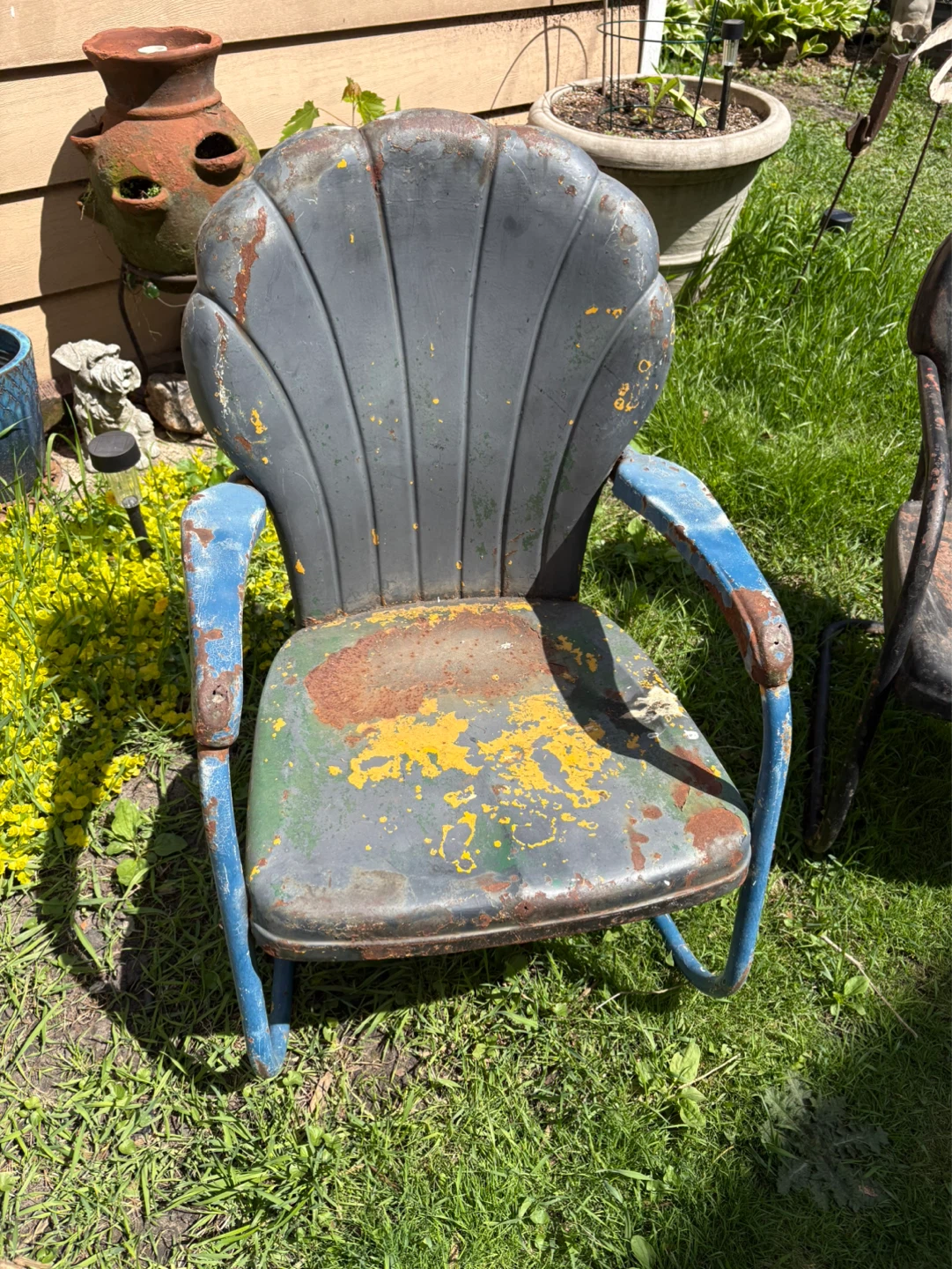 Vintage Metal Patio Chair - 3 - photo 2