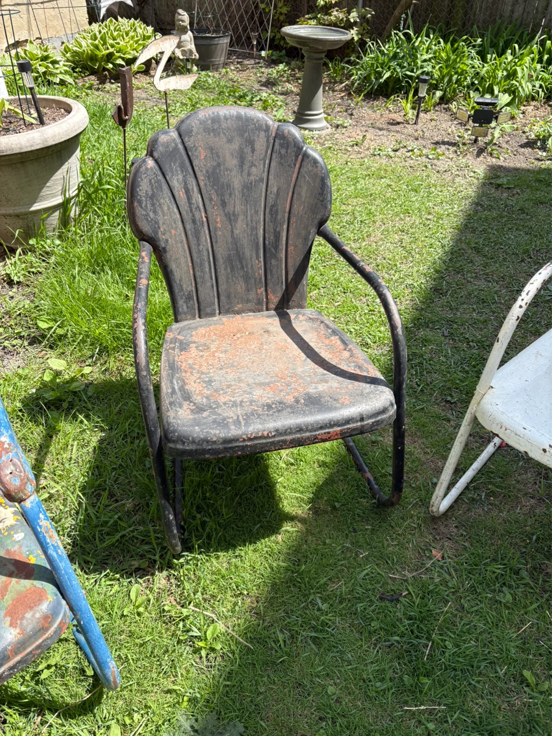 Vintage Metal Patio Chair - 3 - photo 3