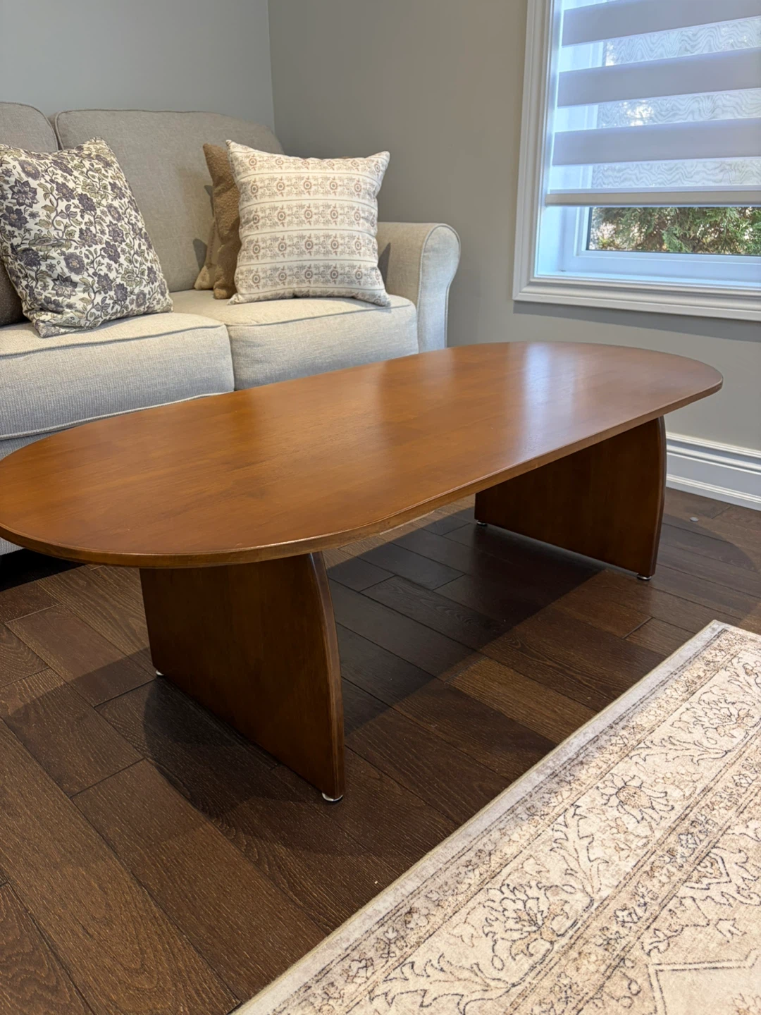 Oval Coffee Table - Wood Finish