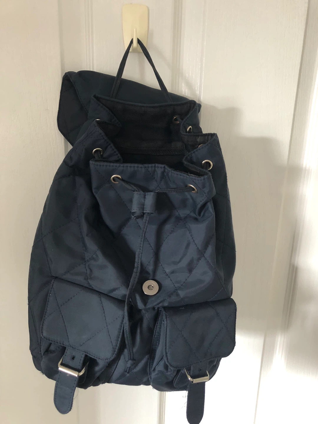Prada Quilted Nylon Backpack - Navy - photo 3