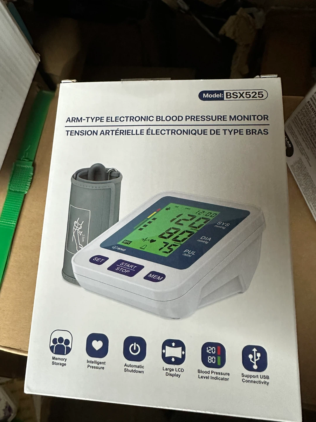 Arm-Type Electronic Blood Pressure Monitor BSX525