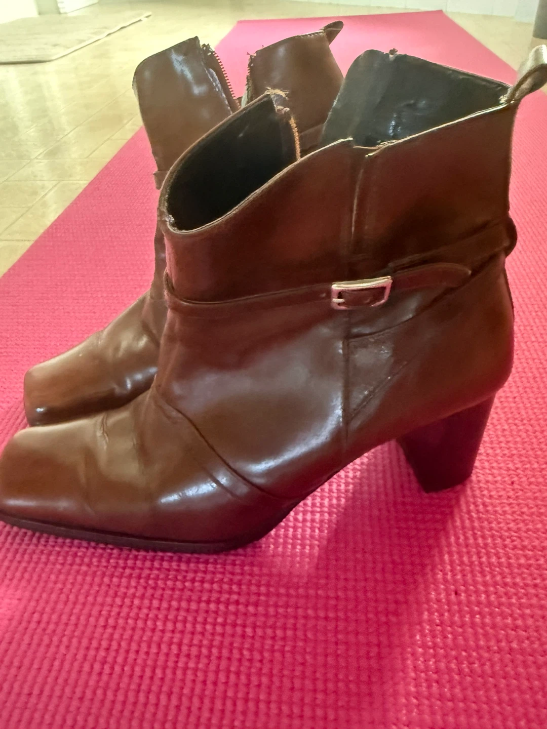 Brown Leather Ankle Boots - photo 2