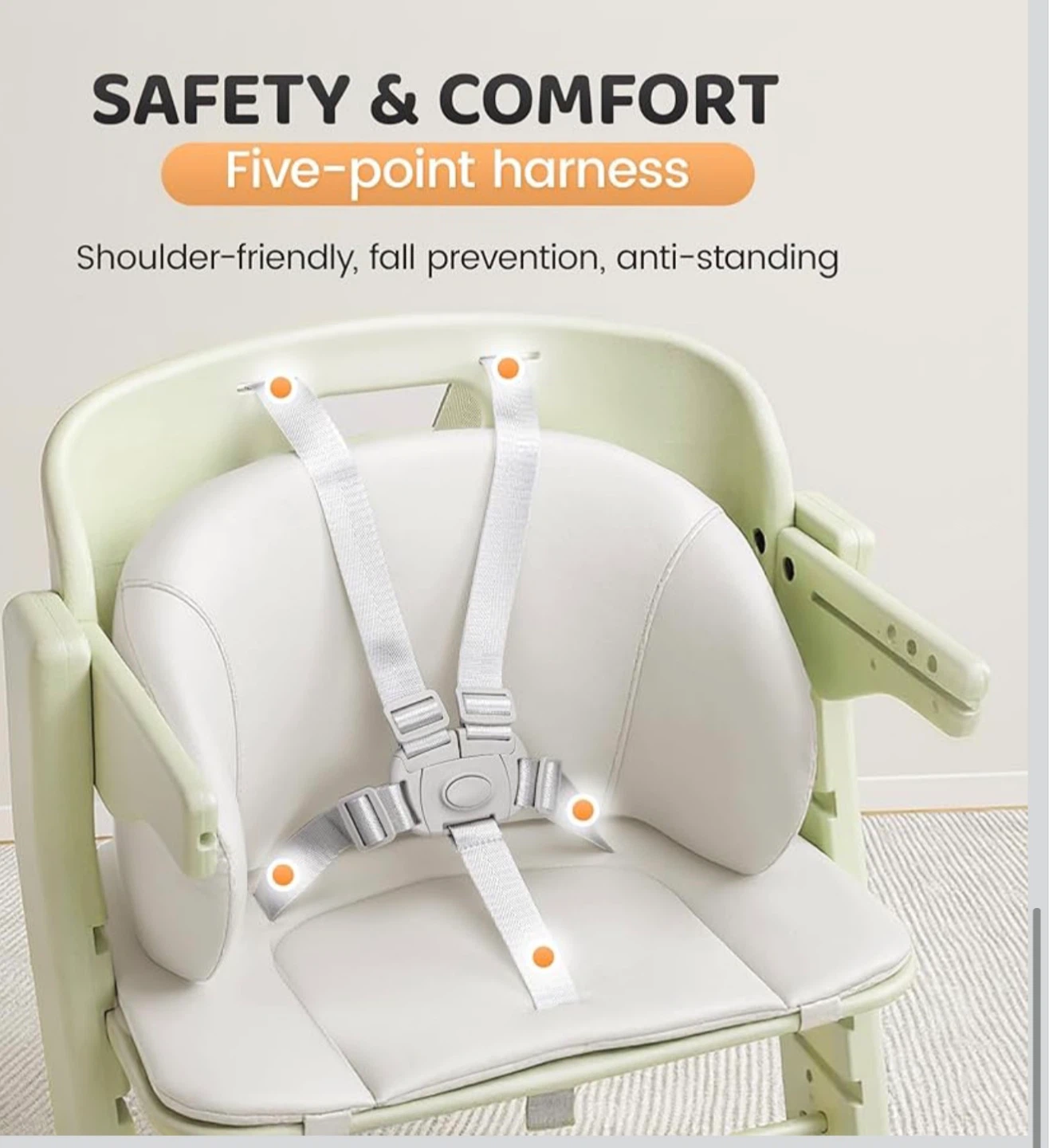 Convertible High Chair - Sage Green - photo 5