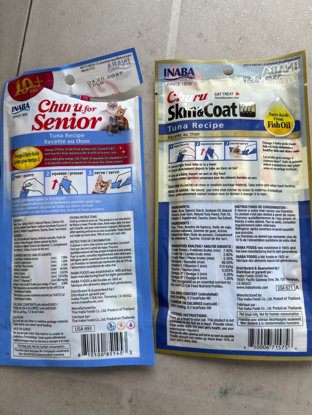 Churu for Senior & Skin & Coat Tuna Recipe Cat Treats - photo 2