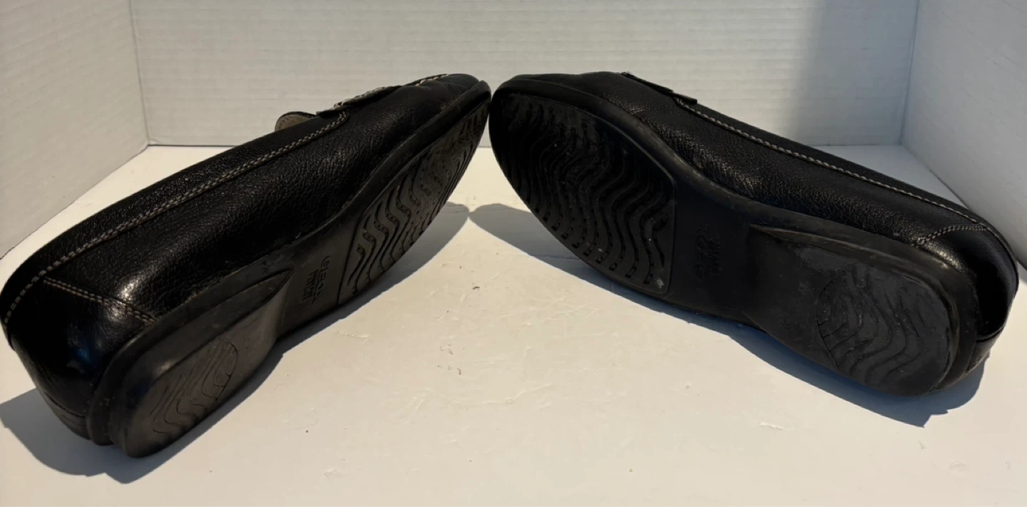 GEOX Flats Women’s Black Leather Loafers SZ US 7.5/8 EUR 38.5 - photo 5