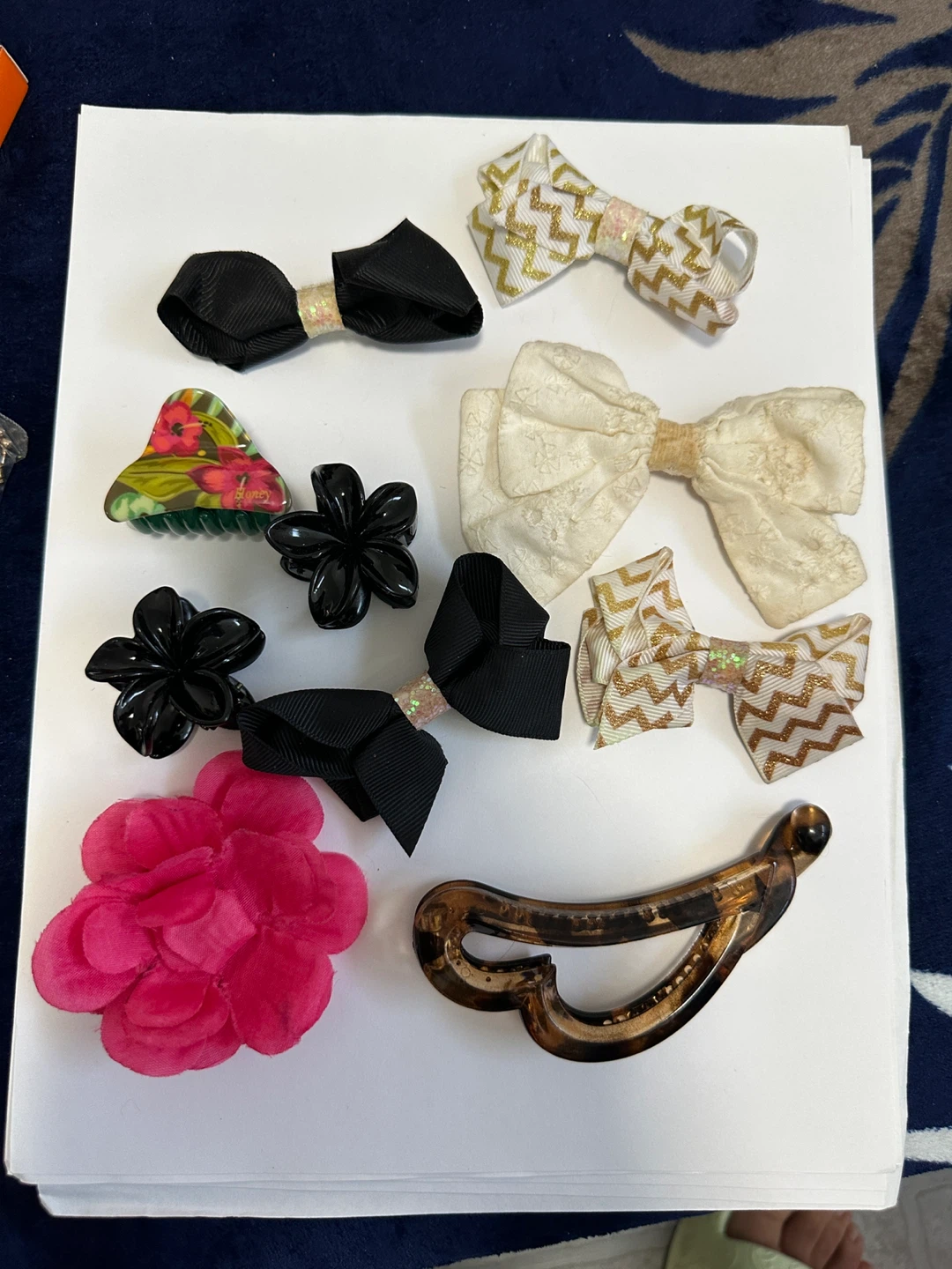 Assorted Hair Accessories - Bows, Clips, and Flower Clip - photo 3