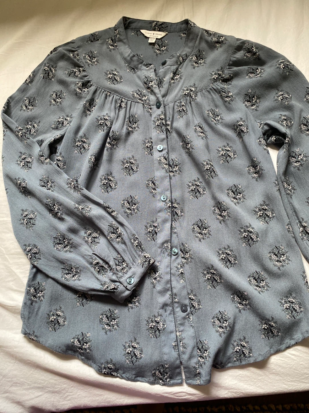 Lucky Brand Floral Button-Up Blouse - photo 2