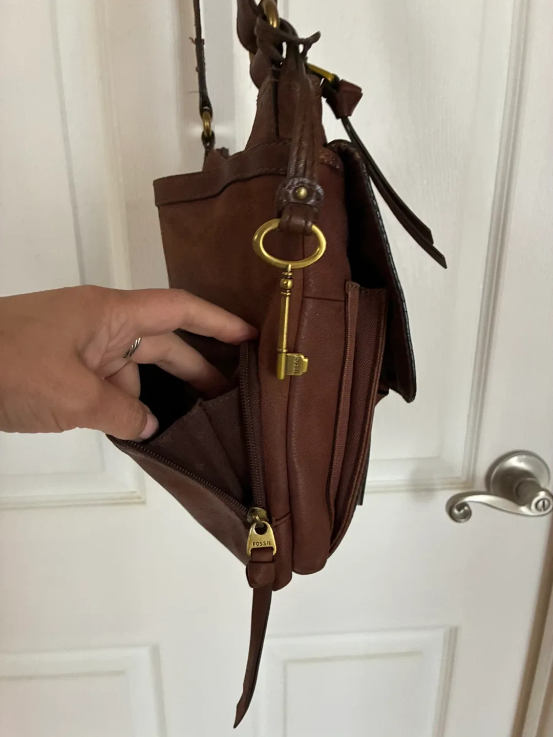 Fossil Brown Leather ‘Morgan’ Crossbody Bag - photo 4