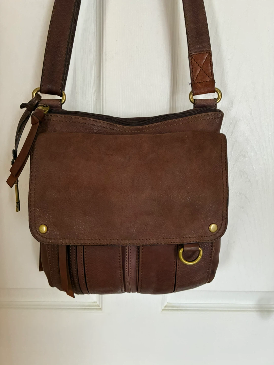 Fossil Brown Leather ‘Morgan’ Crossbody Bag