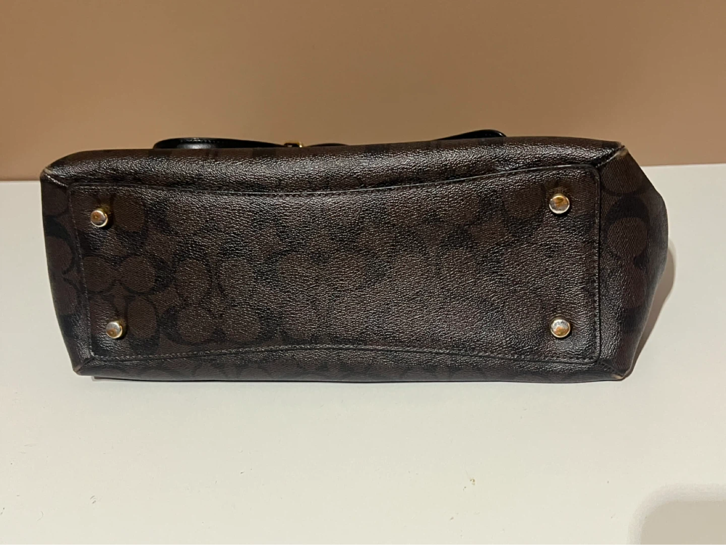 Coach Signature Pattern Satchel Handbag - photo 3