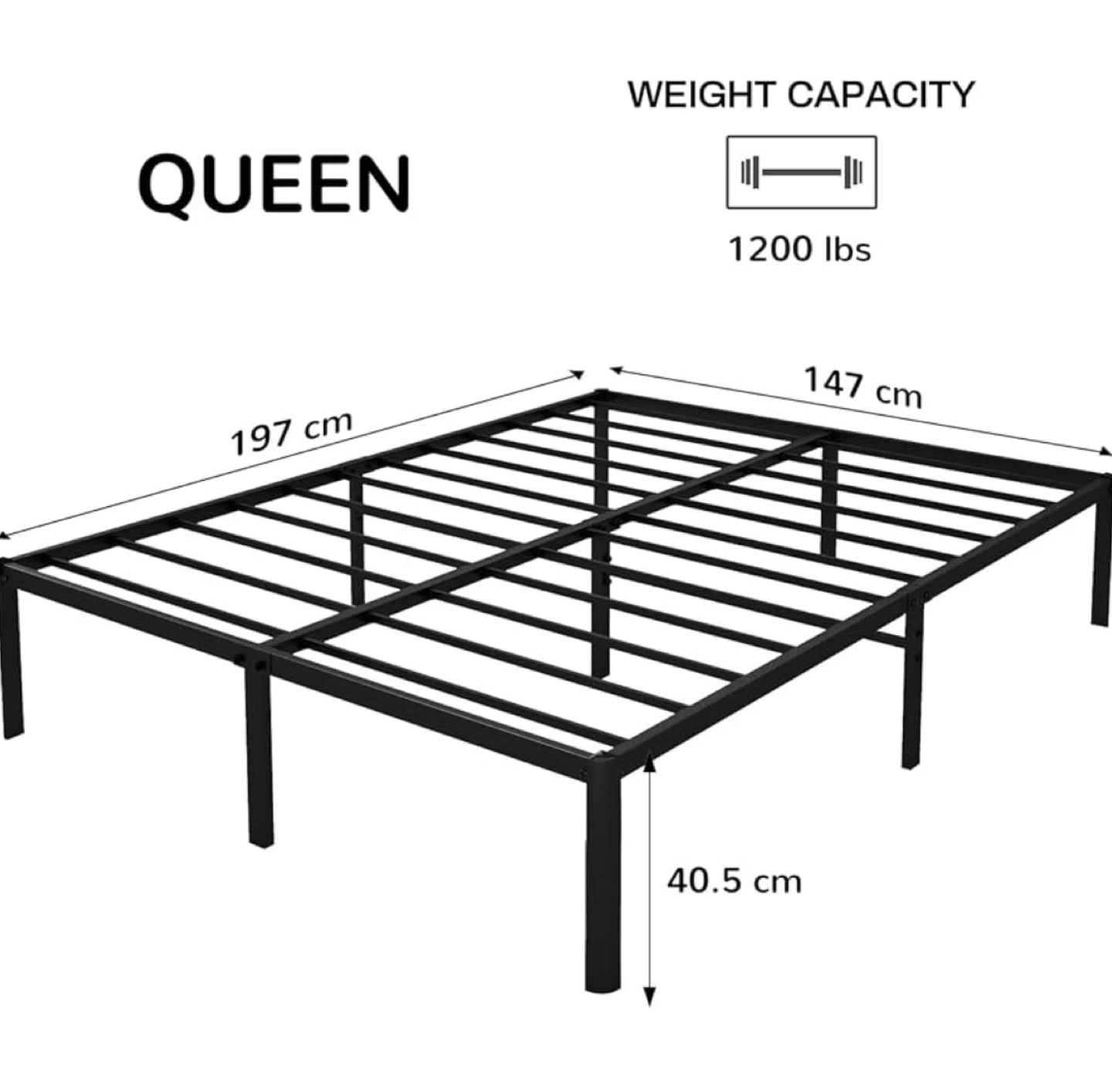Queen Size Metal Bed Frame - photo 2