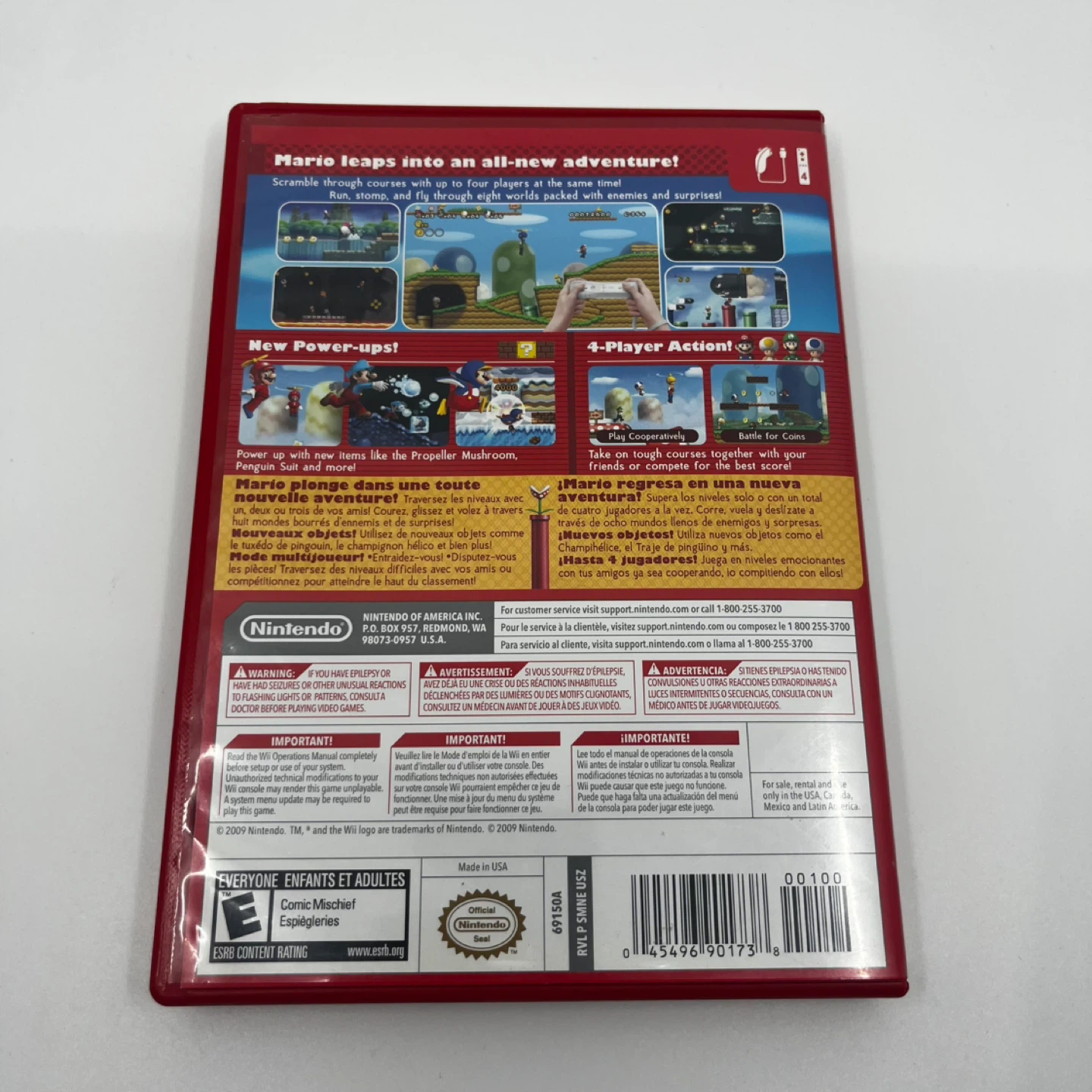 New Super Mario Bros. Wii Nintendo Game - photo 3