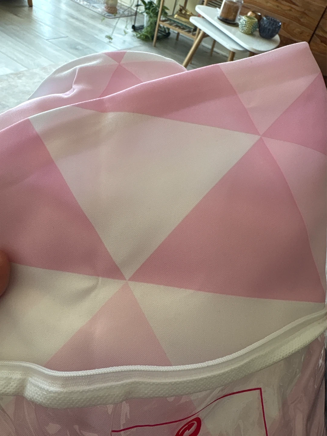 Bean bag Pink and White Geometric Print bean bag for kids - photo 2