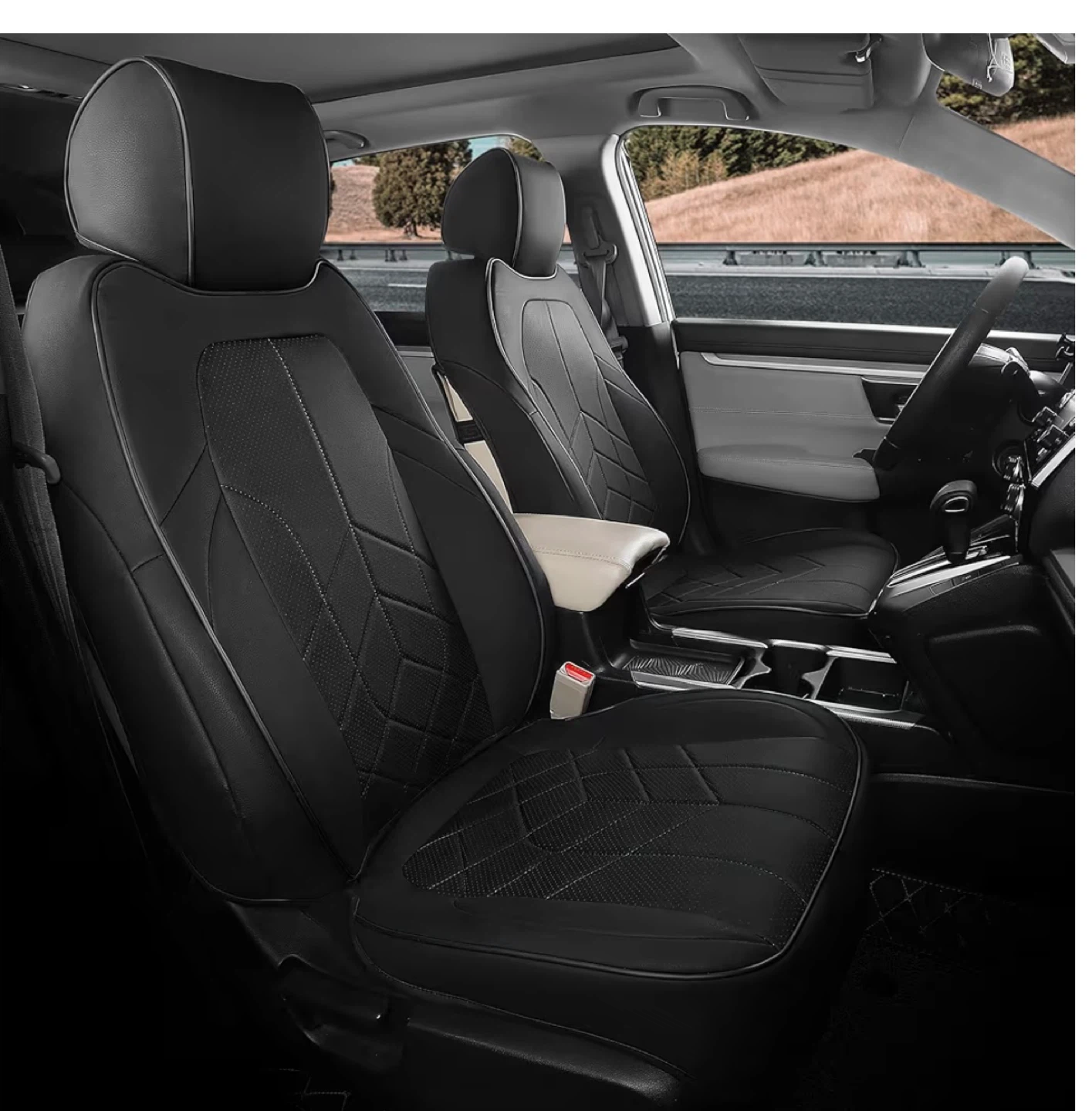 Black Car Seat Covers for Honda CR-V 2017-2022