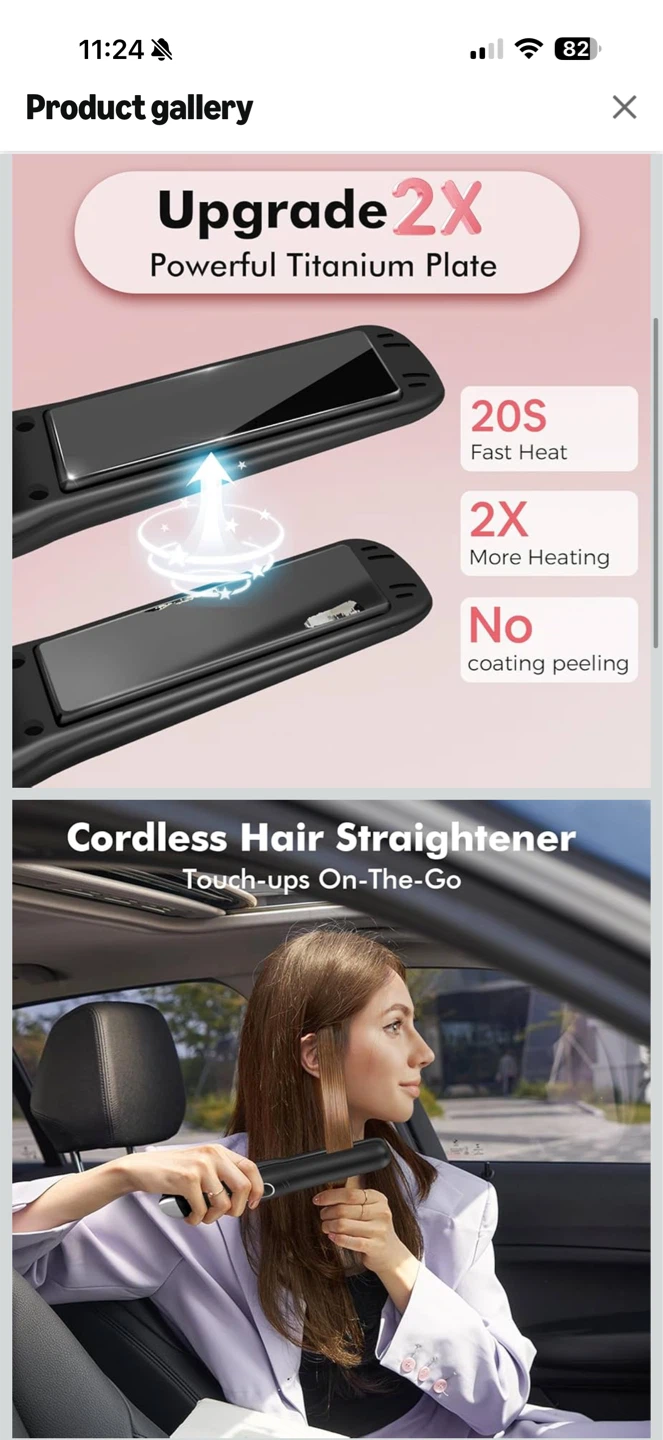 SUNMAY Cordless Hair Straightener & Curler 2-in-1 – NEW - photo 2