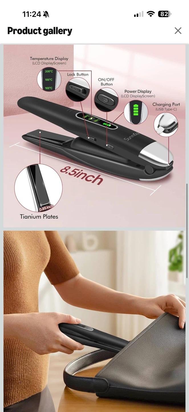 SUNMAY Cordless Hair Straightener & Curler 2-in-1 – NEW - photo 3