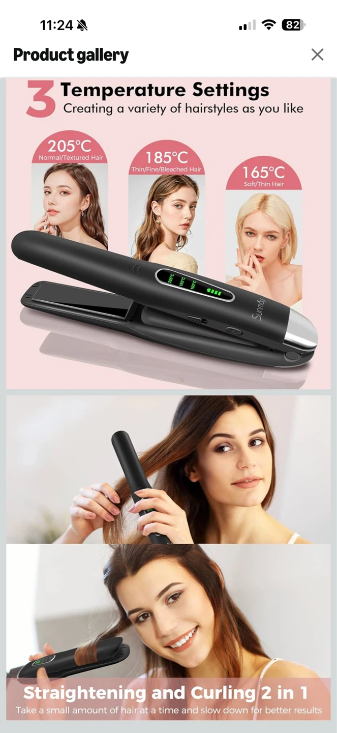 SUNMAY Cordless Hair Straightener & Curler 2-in-1 – NEW - photo 5