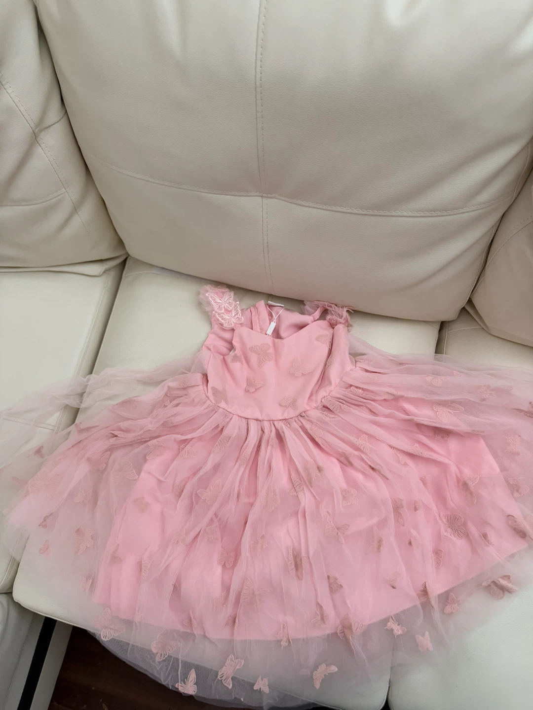 Pink Butterfly Tulle Dress - 2-3Y