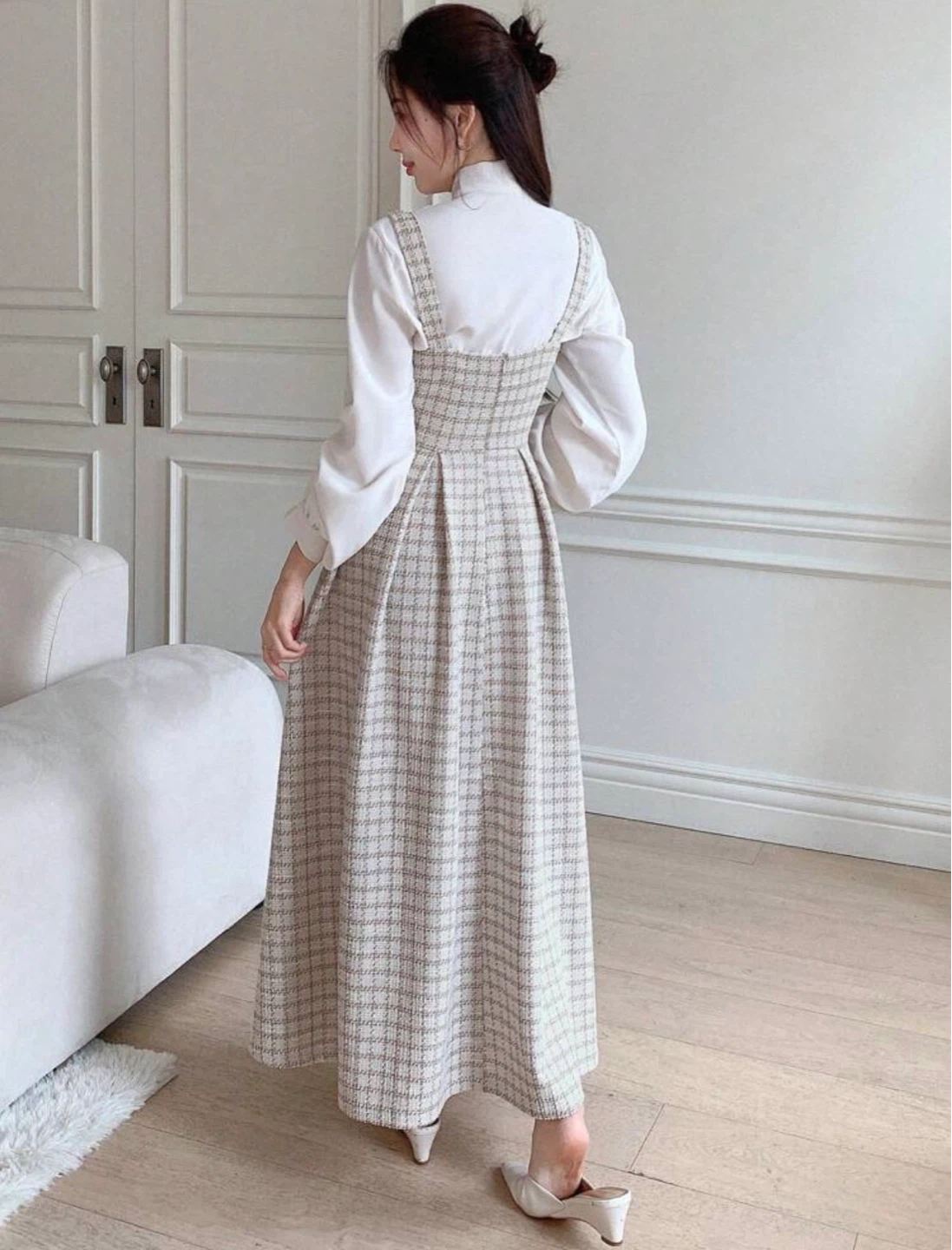 Women's Plaid Maxi Dress - photo 2