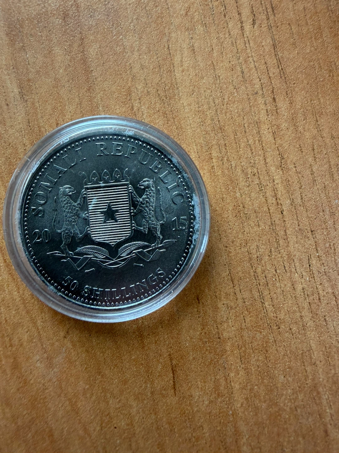 Somali Republic 50 Shillings African Elephant Coin - photo 2