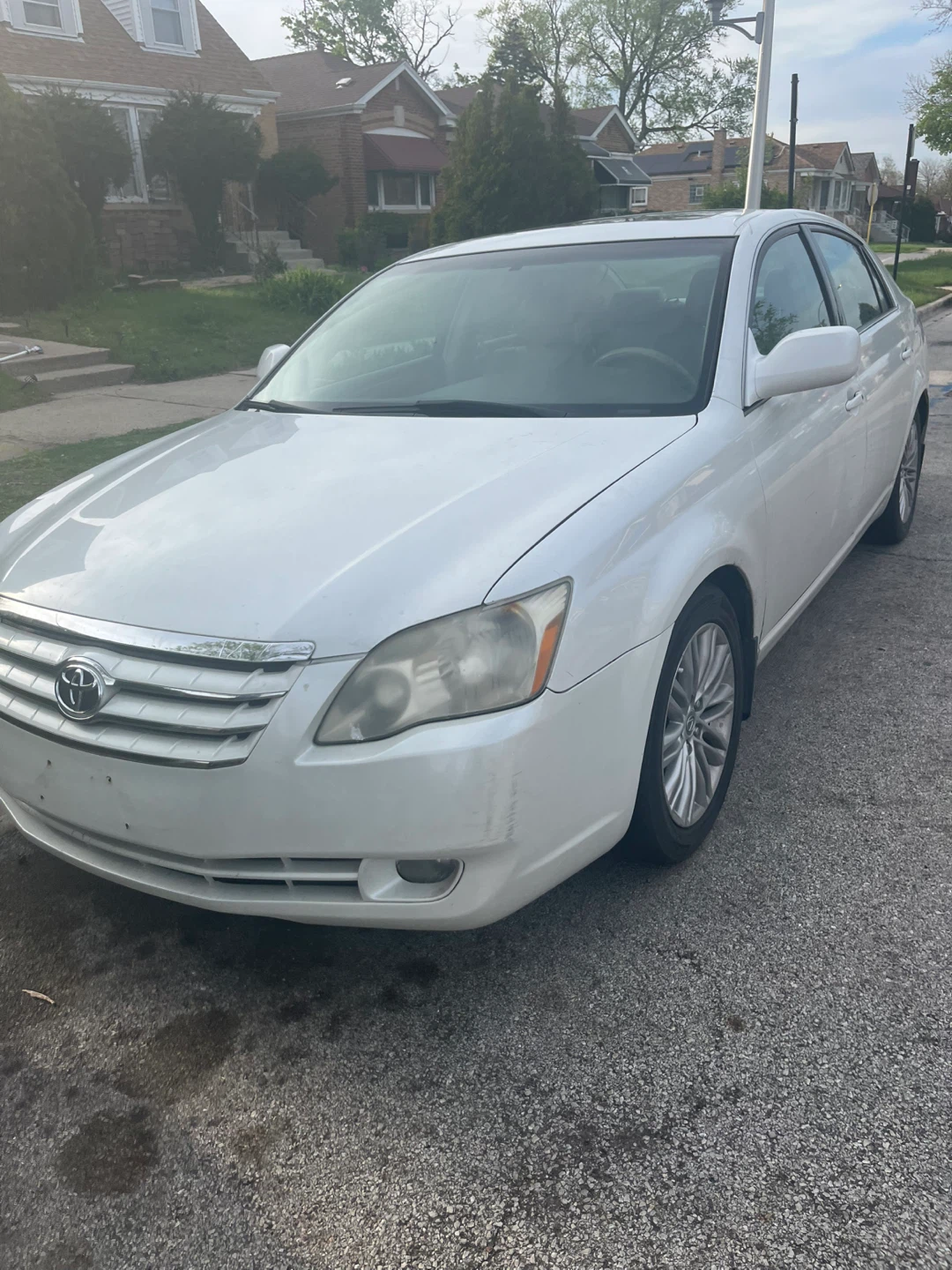 White Toyota Avalon Sedan