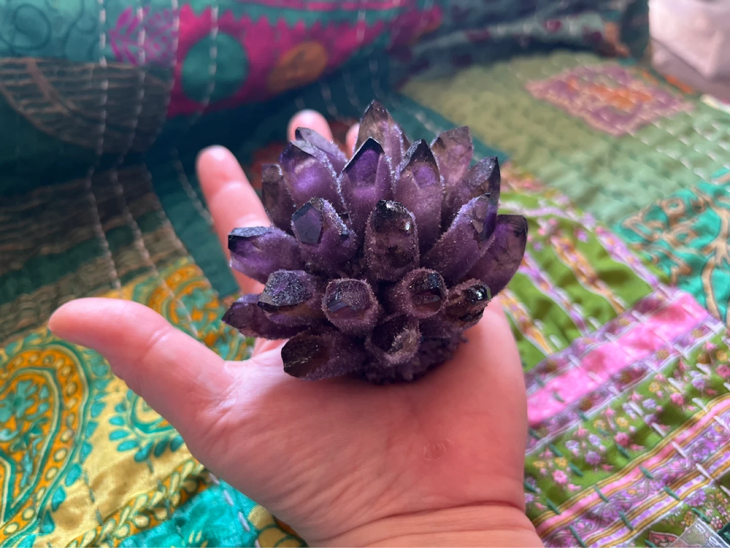 Purple Amethyst Crystal Cluster - photo 4