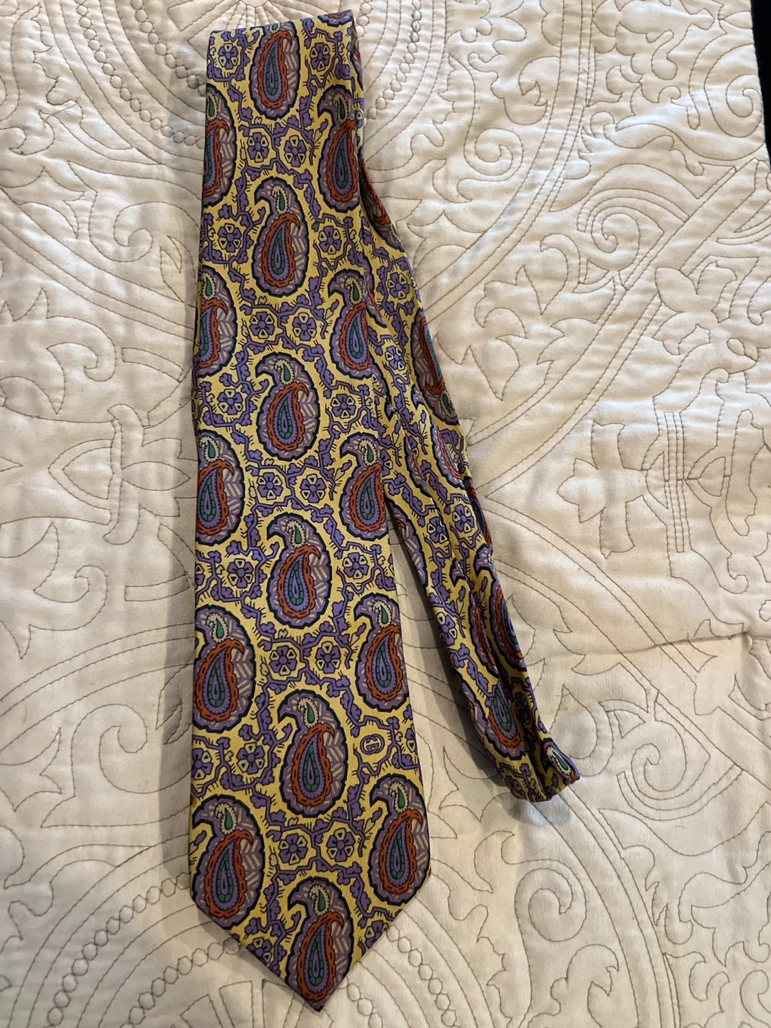 Vintage Gucci 100% Silk Paisley Tie Made in Italy - photo 5