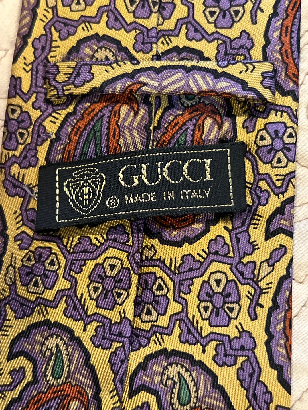 Vintage Gucci 100% Silk Paisley Tie Made in Italy - photo 2