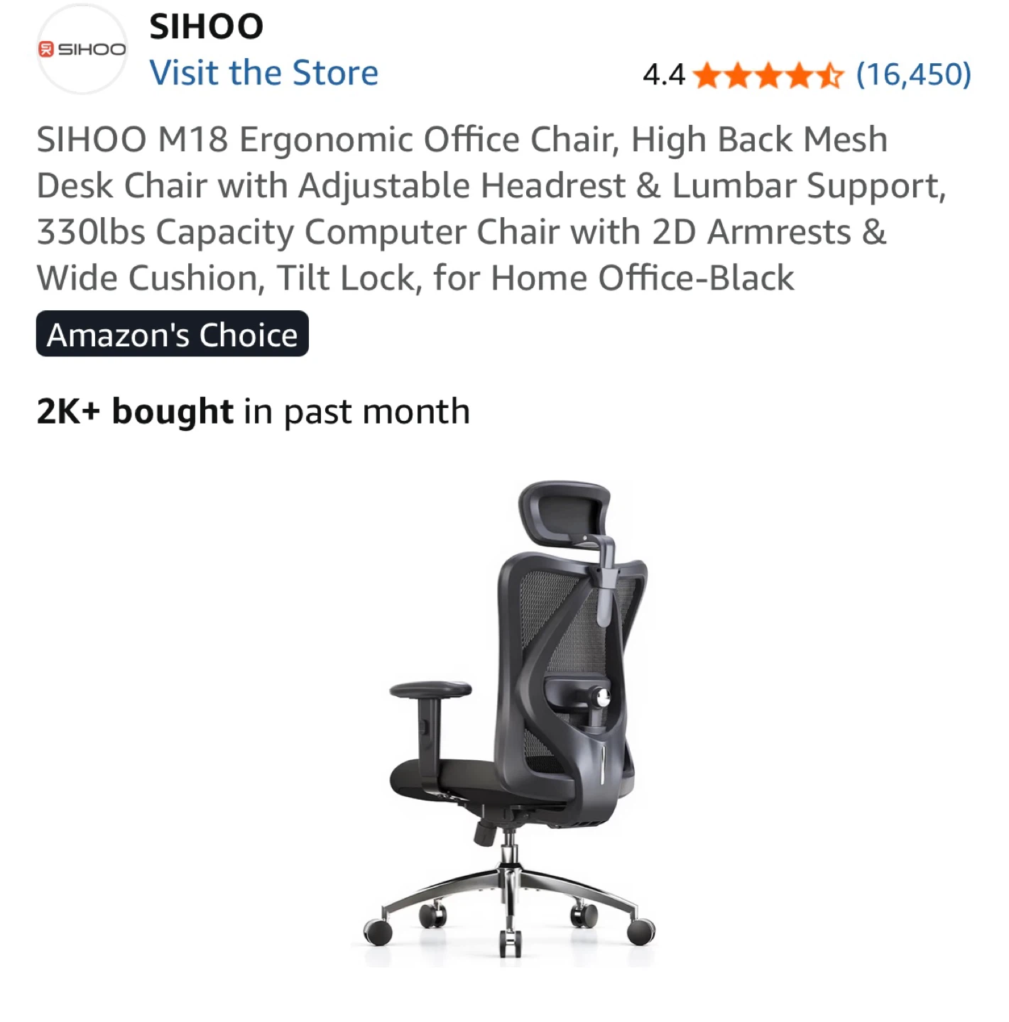 SIHOO M18 Ergonomic Office Chair