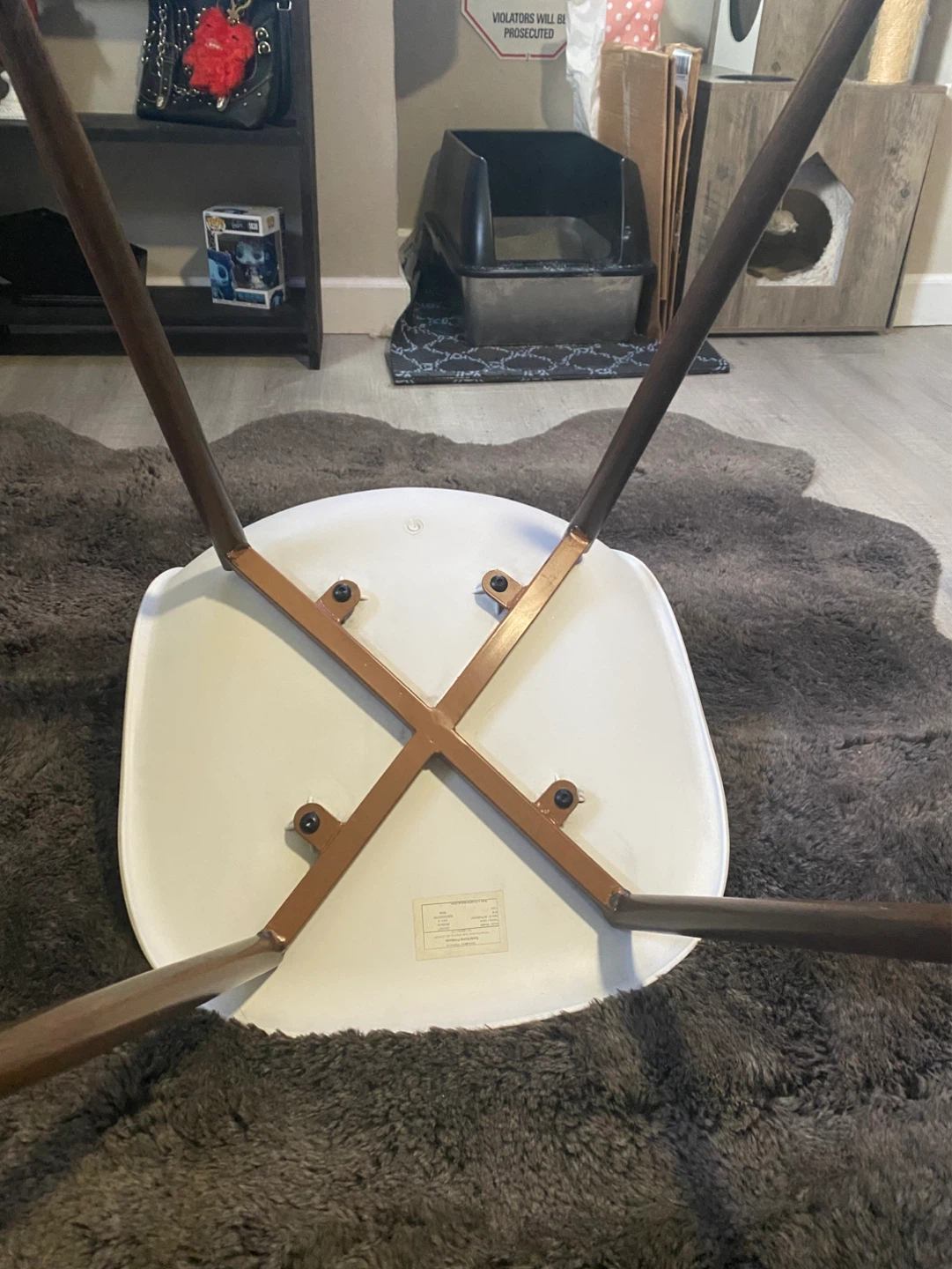 Desk plastic and metal chair - photo 4