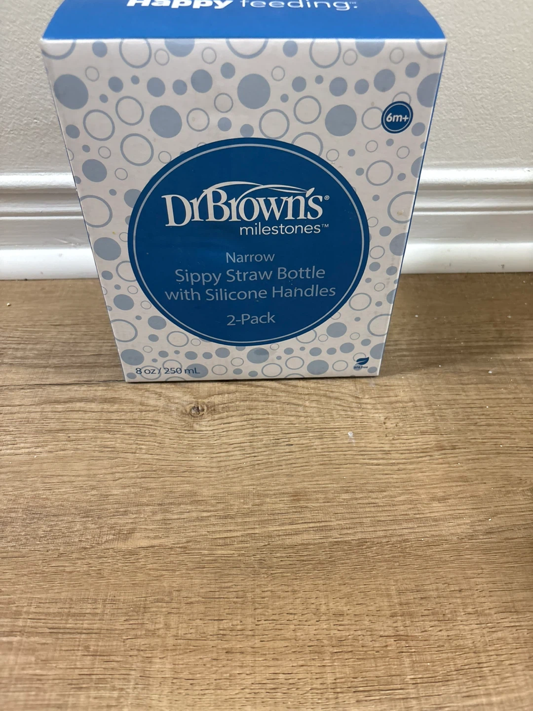 Dr. Brown's Narrow Sippy Straw Bottle with Silicone Handles