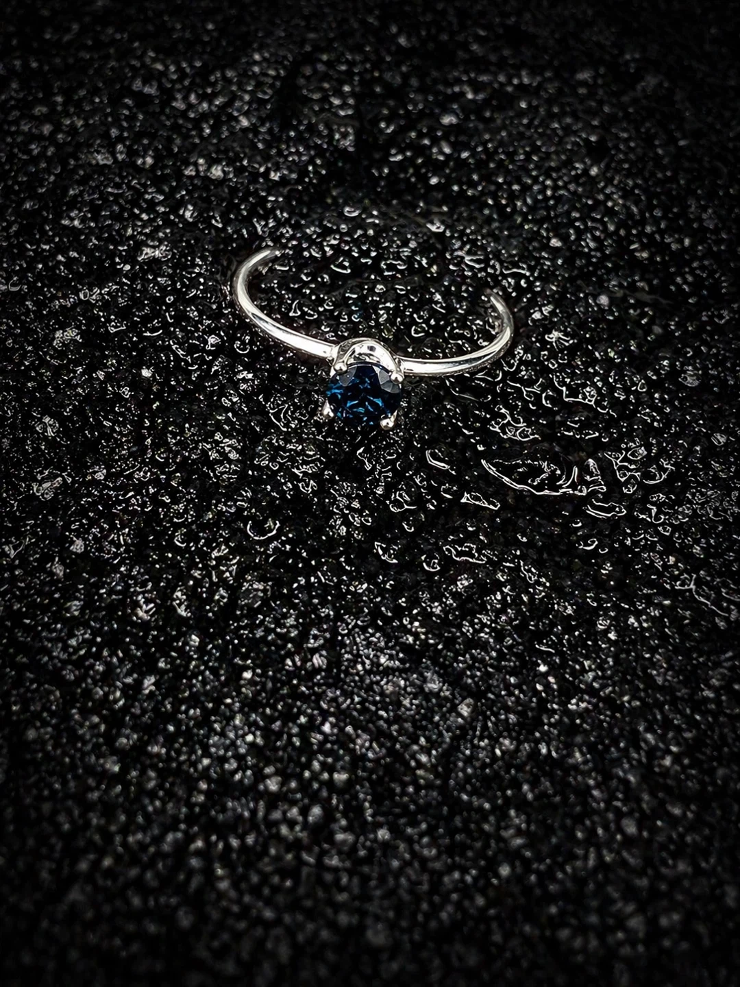 Silver Ring with London Blue Topaz
