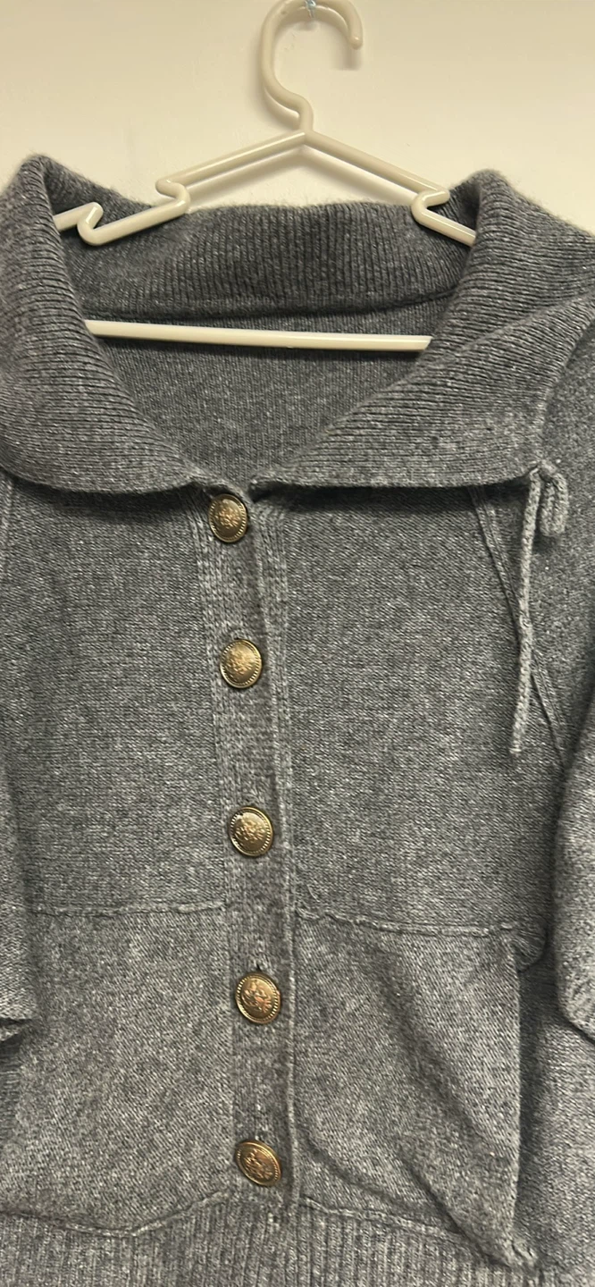 Grey Knit Cardigan