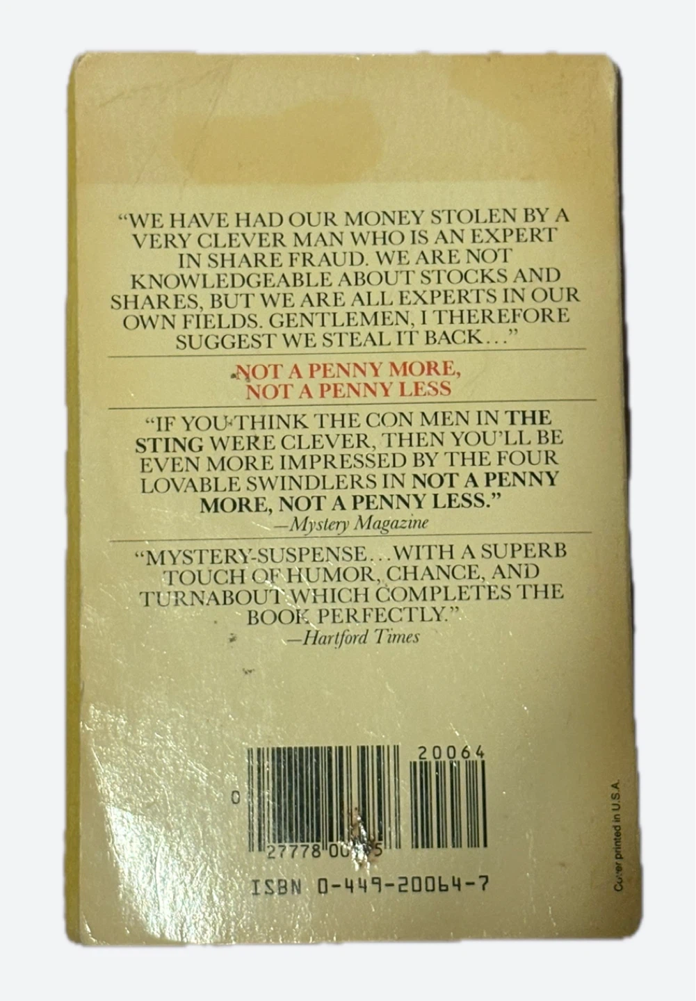 Not a Penny More, Not a Penny Less by Jeffrey Archer - photo 2
