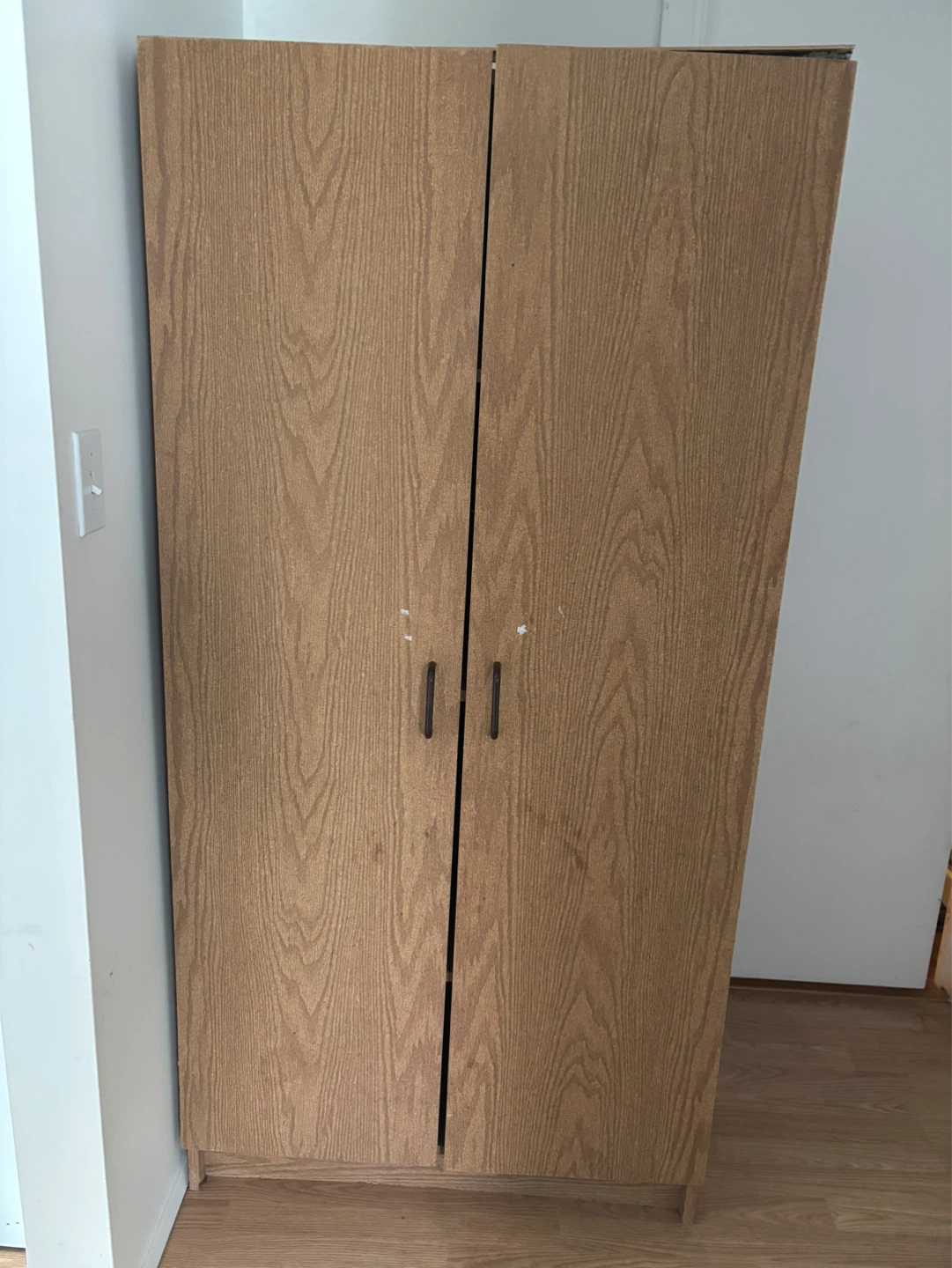 Two-door wood cabinet