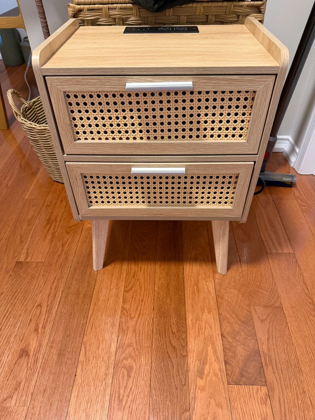 Rattan Bedside wooden table