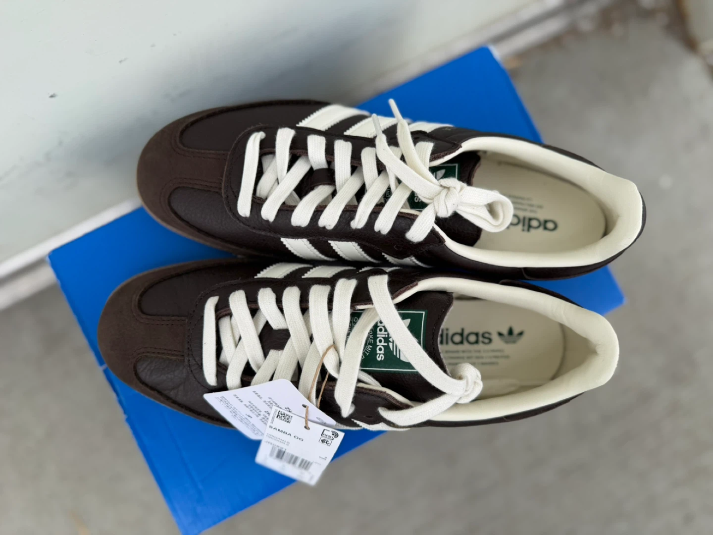 Adidas Samba OG Brown White Leather Sneakers Size M8.5/W9.5 - photo 3