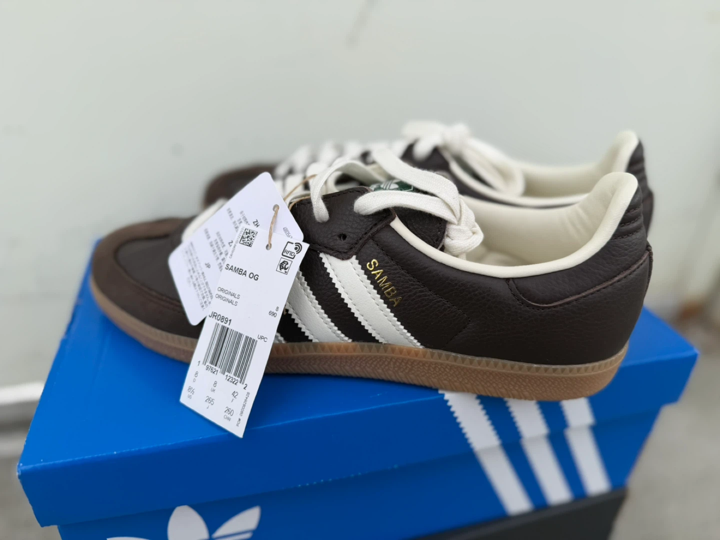 Adidas Samba OG Brown White Leather Sneakers Size M8.5/W9.5 - photo 4