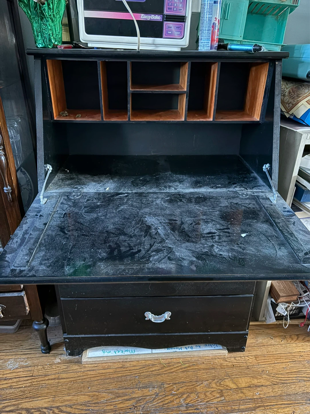 Black Secretary Desk - photo 2