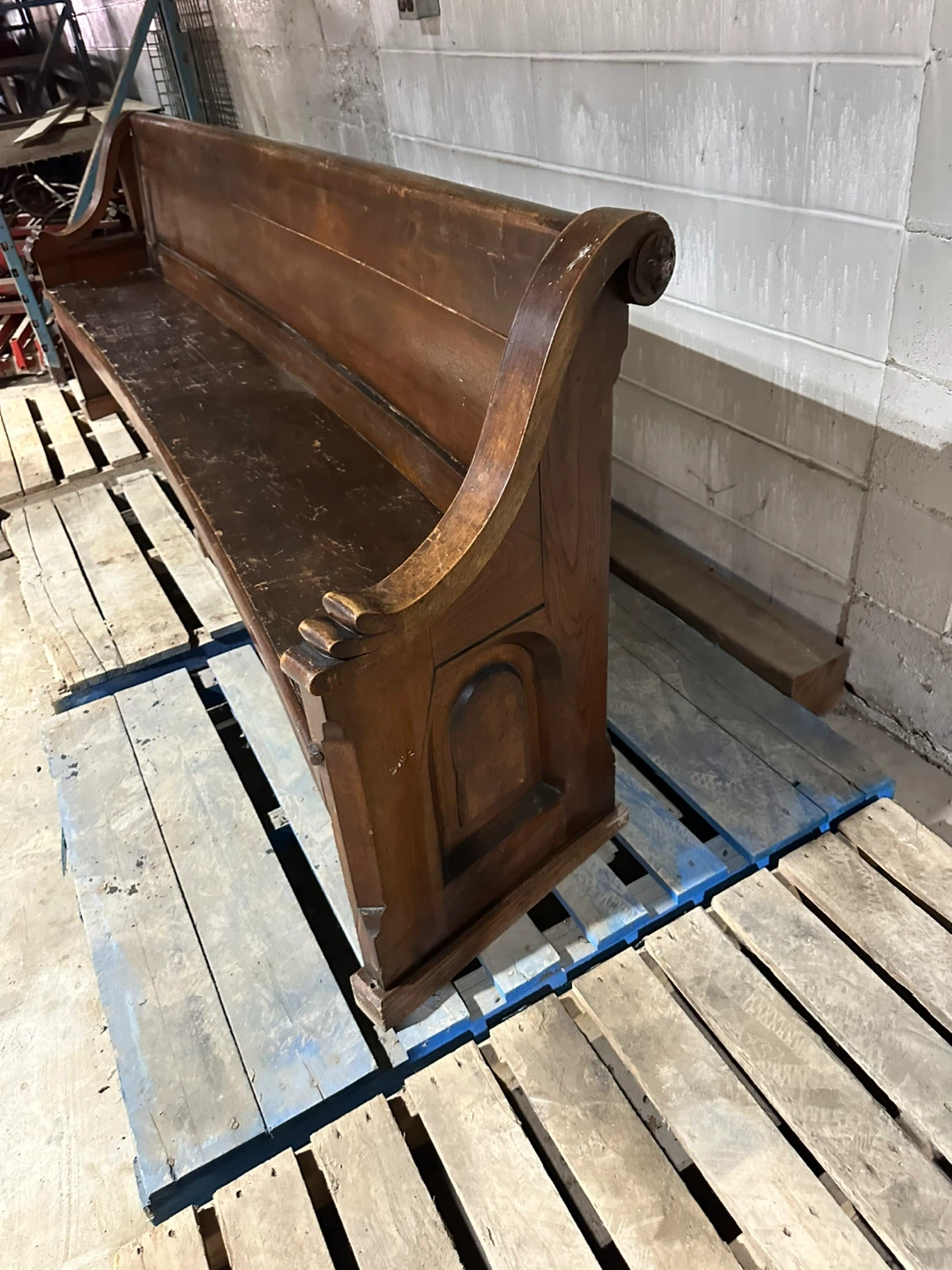 Wooden Church Pew Bench - photo 2